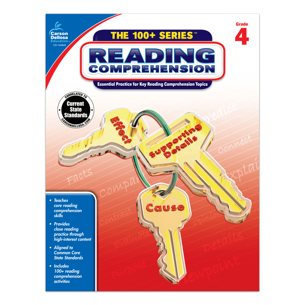 Carson-Dellosa 100+ Series Reading Comprehension Workbooks, Grade 4