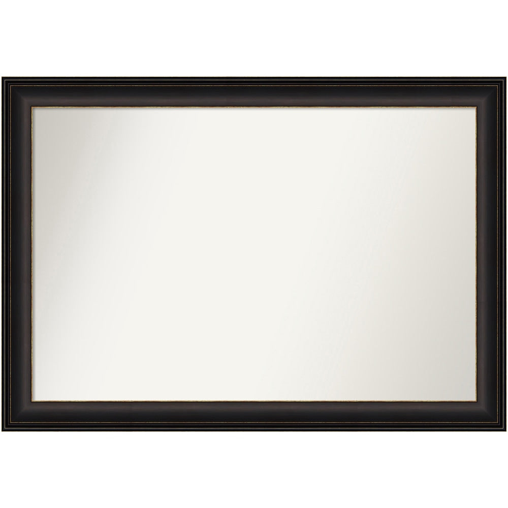 Amanti Art Non-Beveled Rectangle Framed Bathroom Wall Mirror, 28-1/2in x 40-1/2in, Trio Oil-Rubbed Bronze