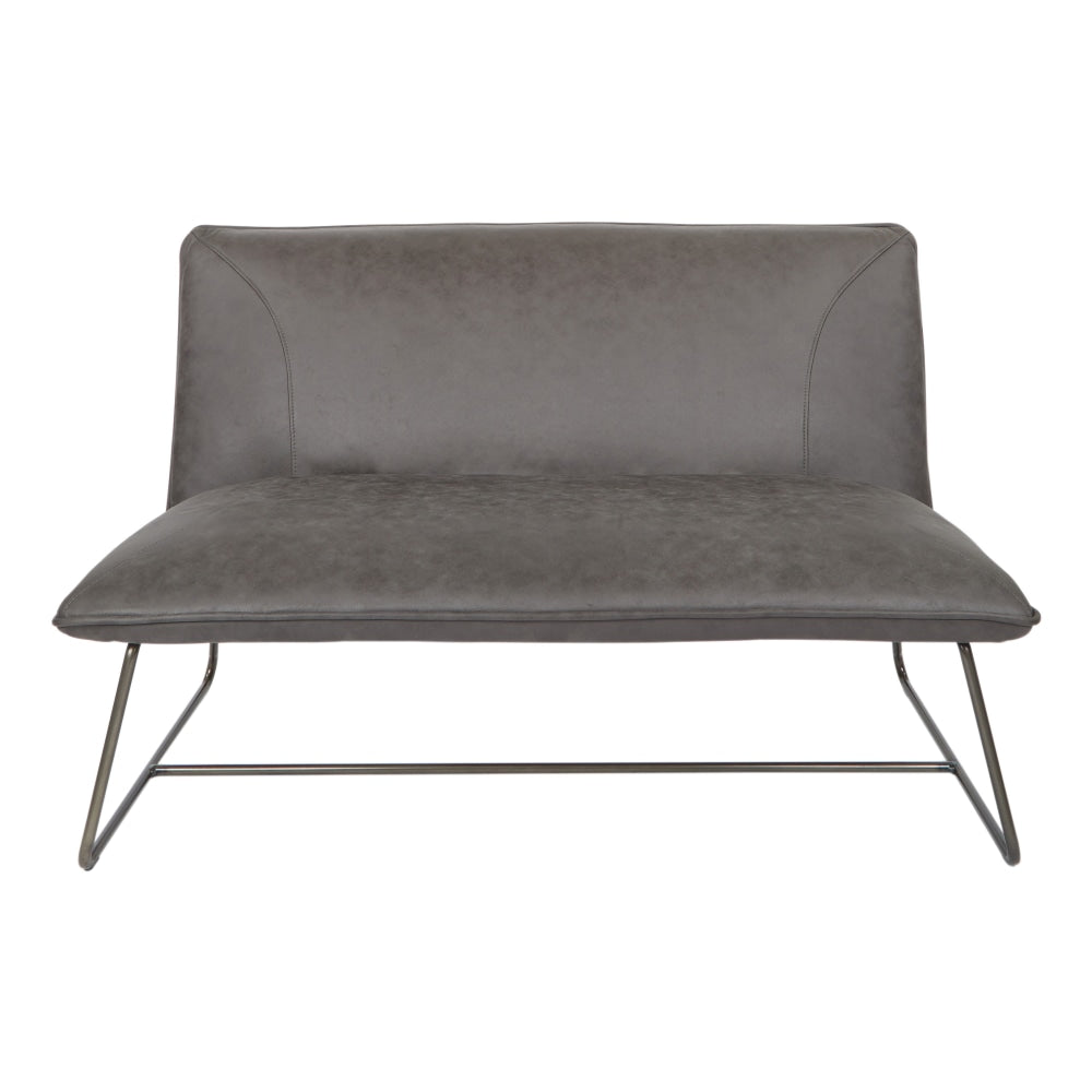 Ave Six Brocton Loveseat, Charcoal/Gunmetal Gray