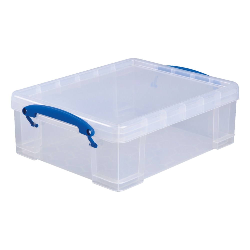 Really Useful Box Plastic Storage Container, 8.1 Liters, 14in x 11in x 5in, Clear