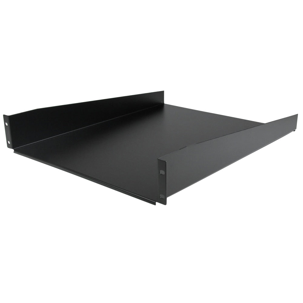 StarTech.com 2U Server Rack Cabinet Shelf - Fixed 22in Deep Cantilever Rackmount Tray for 19in Data/AV/Network Enclosure w/cage nuts, screws - 2U 19in server rack cabinet shelf 22in deep