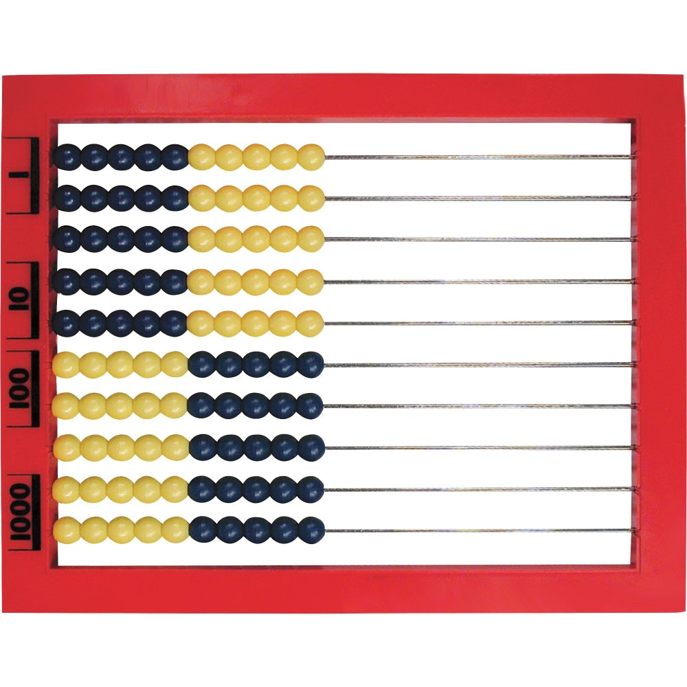 Learning Resources 2-Color Desktop Abacus, 1/2inH x 9 1/2inW x 8 1/2inD, Multicolor, Grades Pre-K - 8