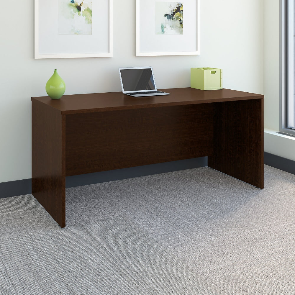 Bush Business Furniture Components Office 66inW Computer Desk, Mocha Cherry, Standard Delivery