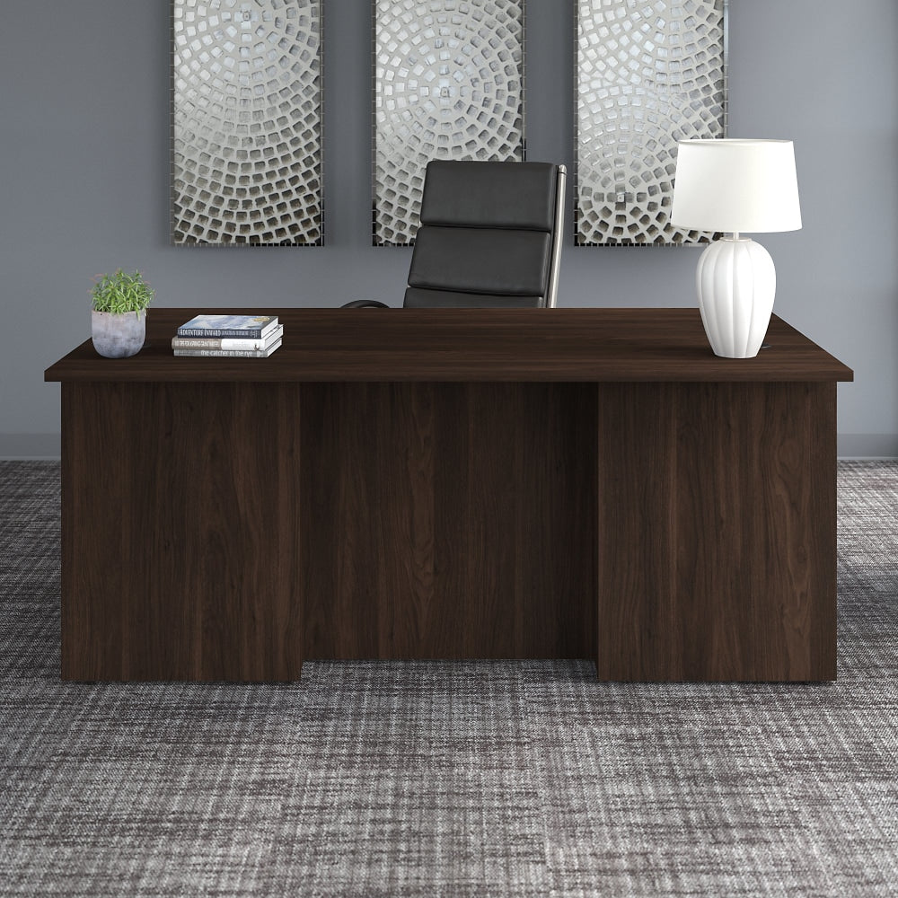 Bush Business Furniture Office 500 72inW Executive Computer Desk, Black Walnut, Standard Delivery