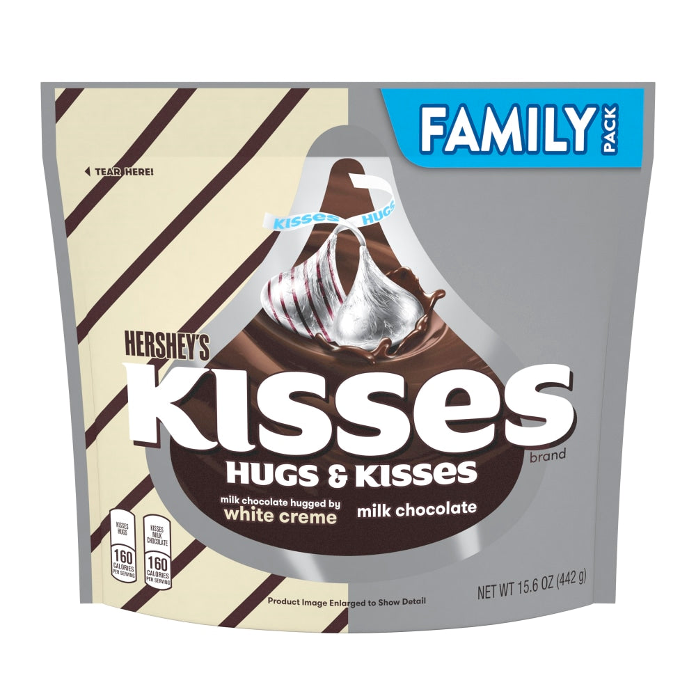 Hersheys Kisses and Hugs Chocolate Candy Assortment, 15.6 Oz, Pack Of 3 Bags