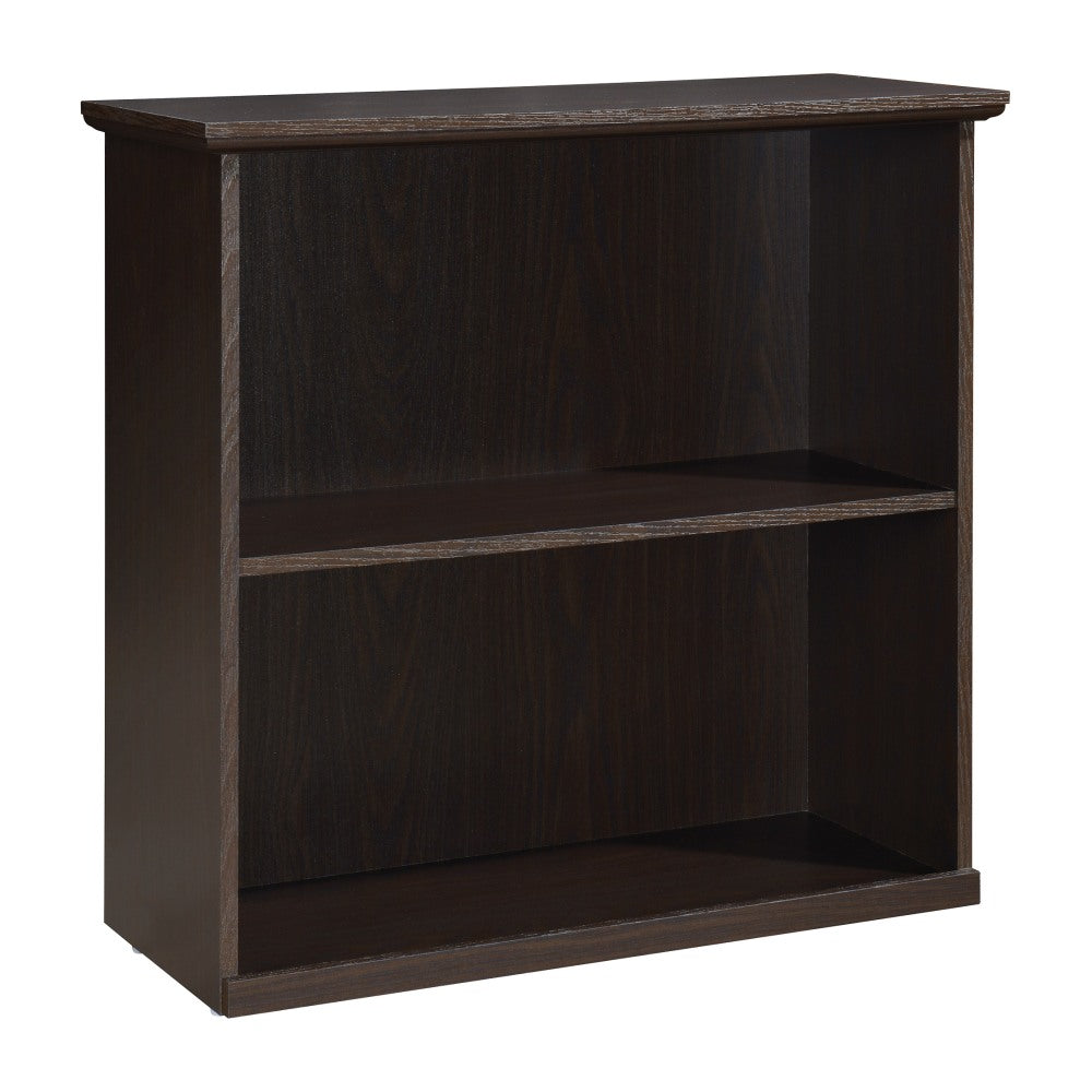 Office Star Jefferson 31inH 2-Shelf Bookcase With Lockdowel Fastening System, Espresso