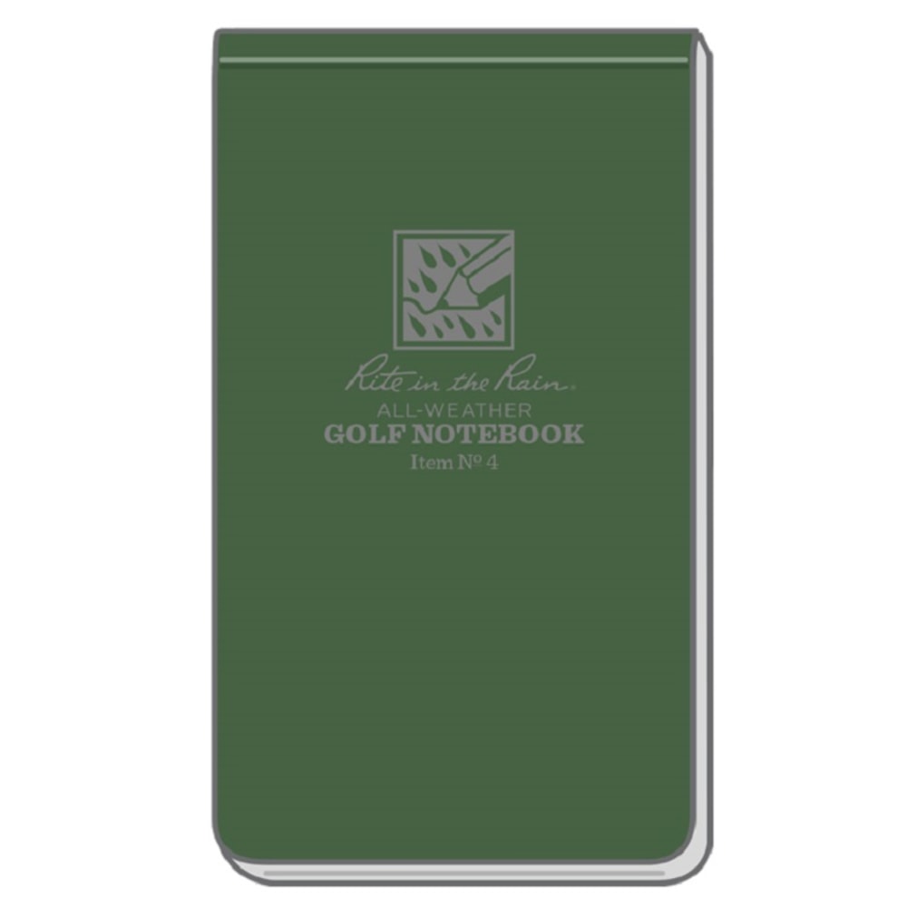 Rite in the Rain All-Weather Spiral Notebooks, Golf, 3-1/2in x 6in, 48 Pages (24 Sheets), Green, Pack Of 6 Notebooks