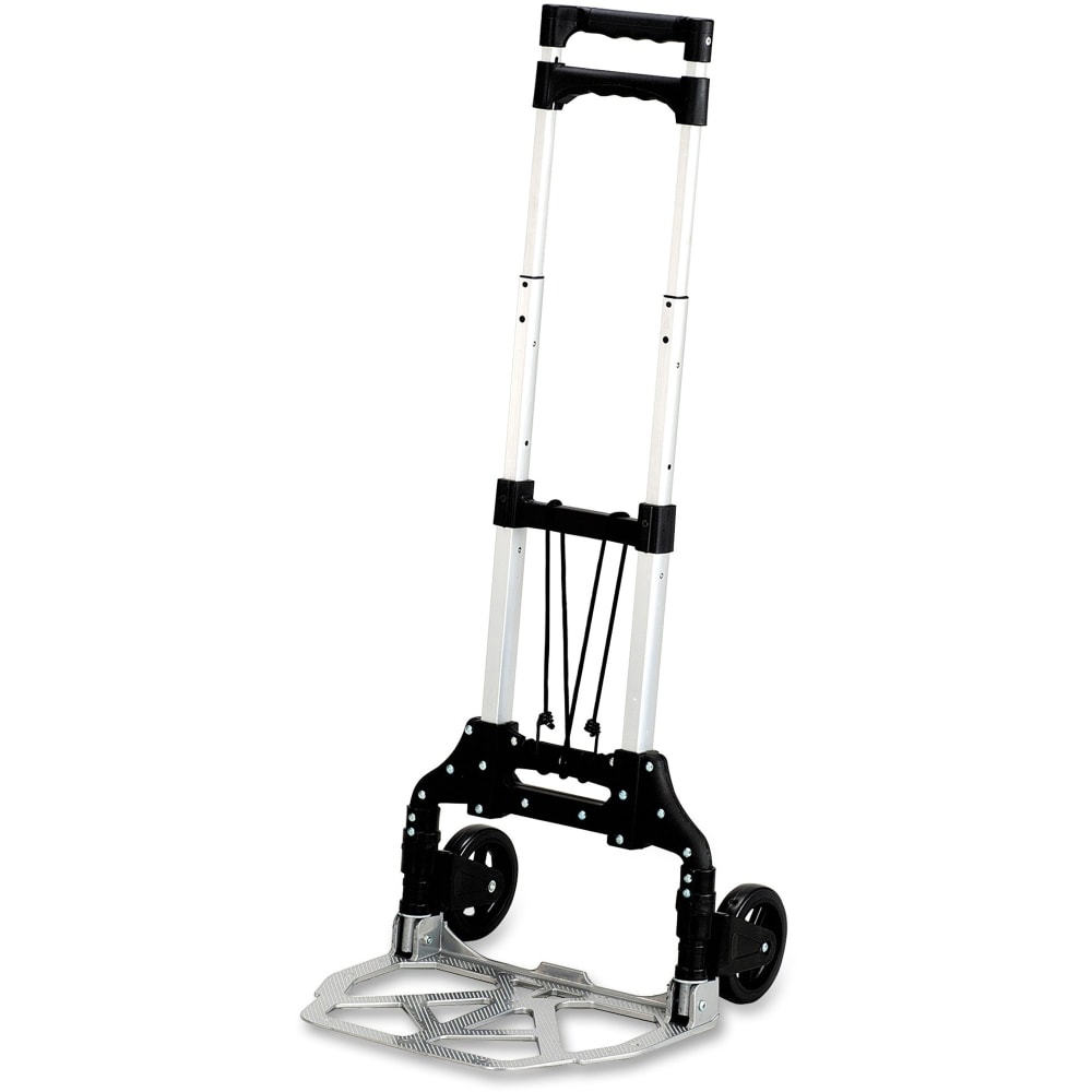 Safco Stow & Go Cart Lightweight Hand Truck, 110 Lb. Capacity, 5in Wheels, Gray