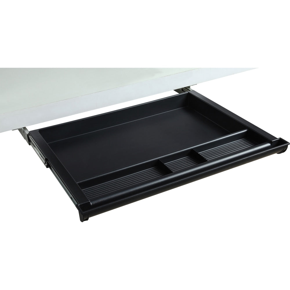 Lorell Laminate Desk 4-compartment Drawer, Black