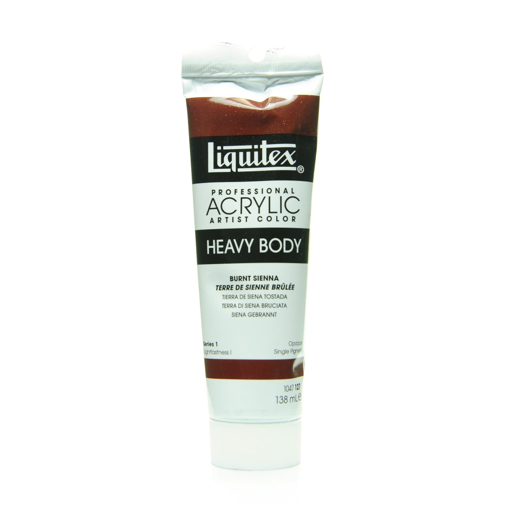 Liquitex Heavy Body Professional Artist Acrylic Colors, 4.65 Oz, Burnt Sienna, Pack Of 2