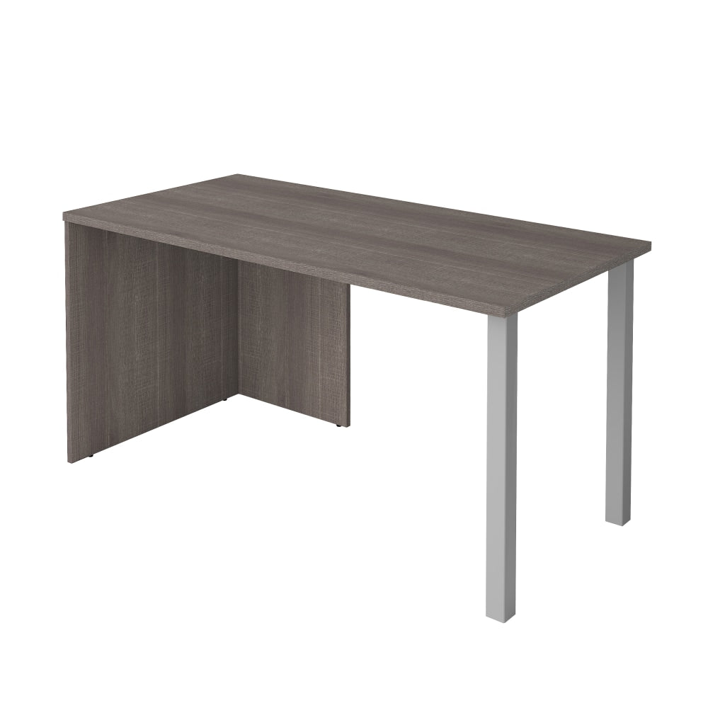 Bestar i3 Plus 60inW Table Computer Desk With 2 Metal Legs, Bark Gray