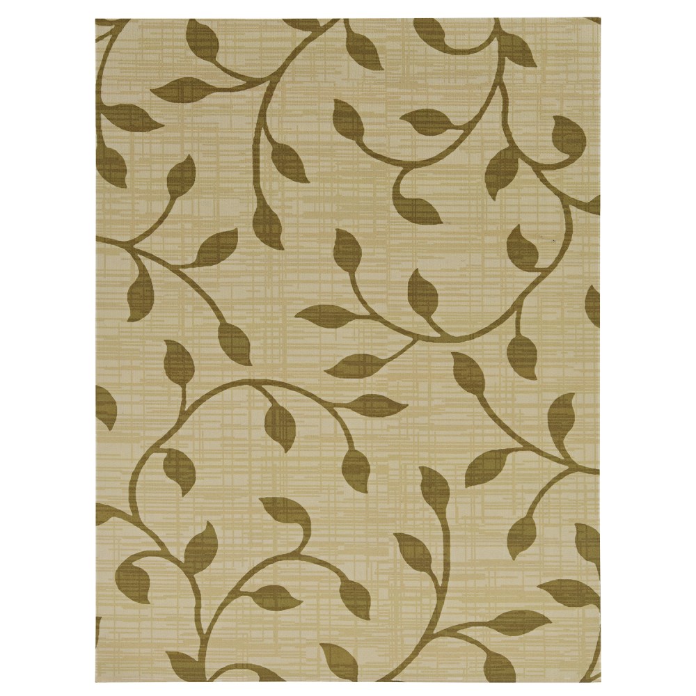 Foss Floors Area Rug, 6ftH x 8ftW, Vine, Green/Beige