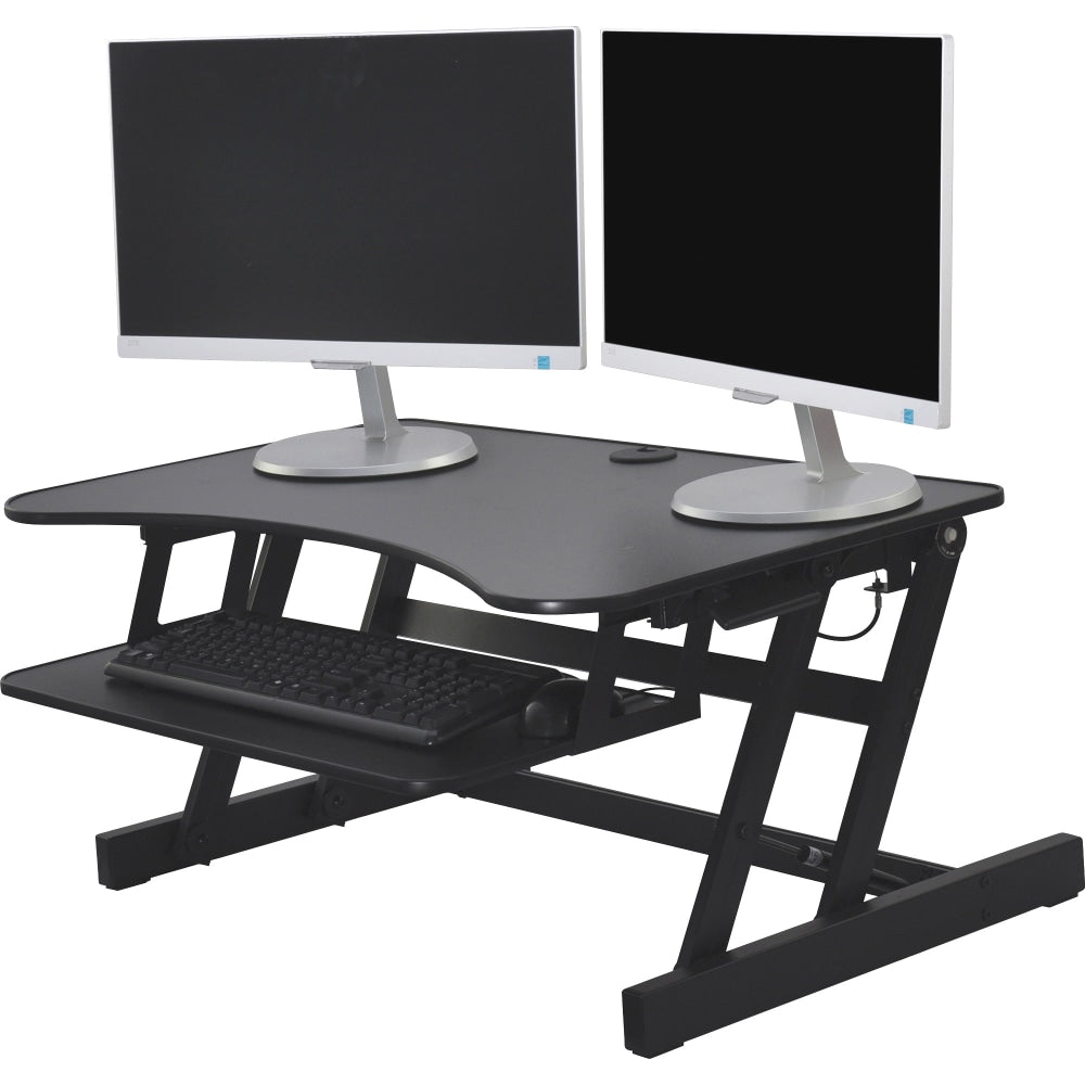 Lorell Adjustable Desk Riser Plus, 34-1/2 "W x 27inD, Black