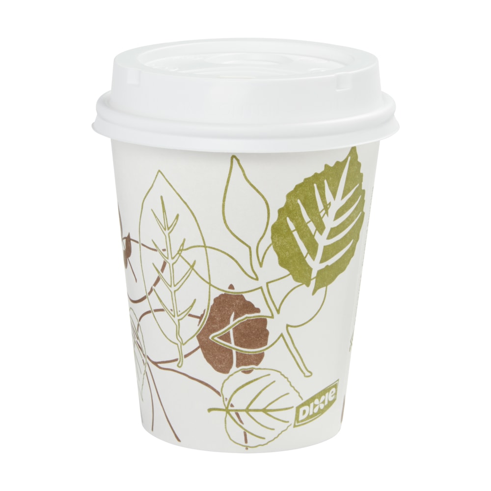 Dixie Paper Hot Cups, 10 Oz., Pathways Design, Case Of 1,000