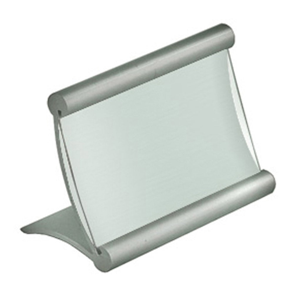 Azar Displays Metal Horizontal Curved Metal Frame, 2-1/4inH x 3-1/2inW x 3inD, Silver