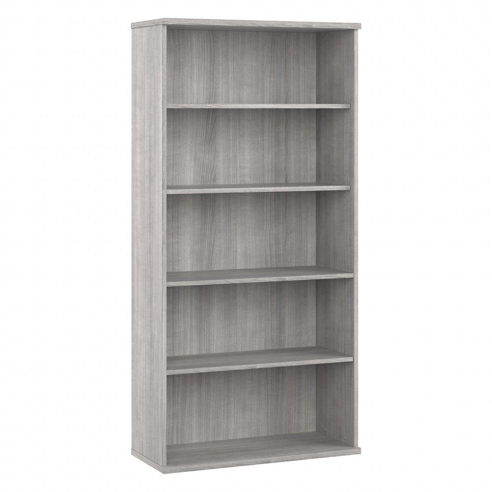 Bush Business Furniture Hybrid 73inH 5-Shelf Bookcase, Platinum Gray, Standard Delivery