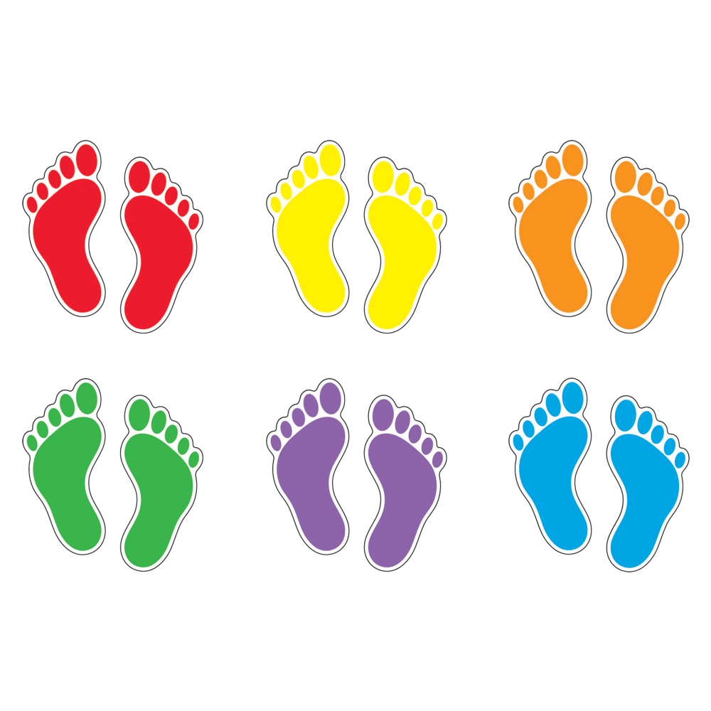 TREND Classic Accents, Footprints, 36 Accents Per Pack, Set Of 3 Packs