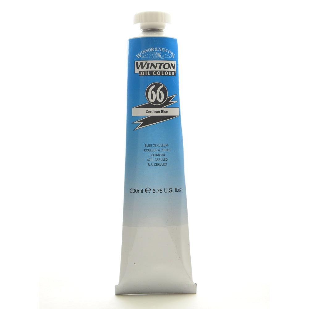 Winsor & Newton Winton Oil Colors, 200 mL, Cerulean Blue, 66