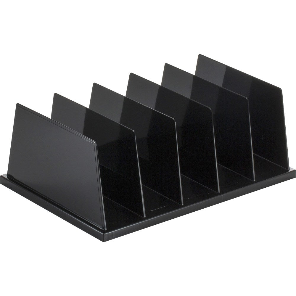 OIC 5-Compartment Desktop Sorter, Black