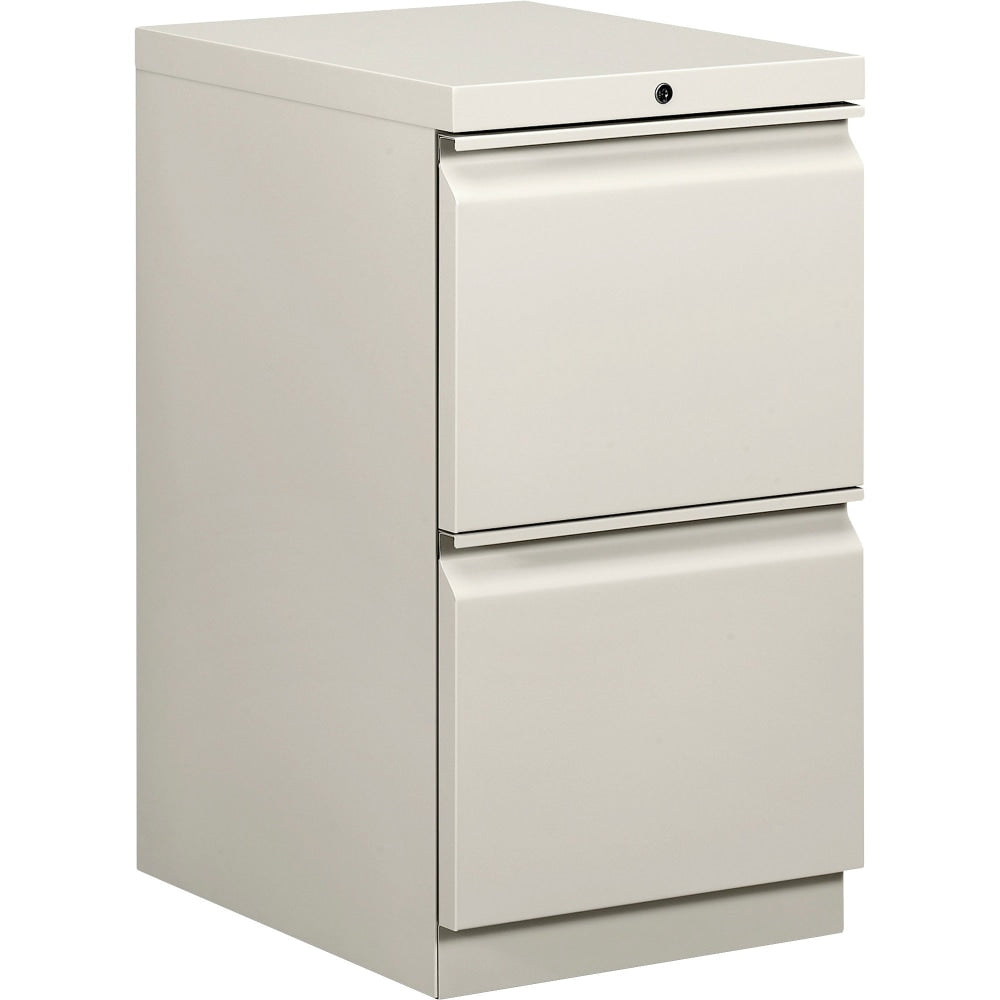 HON Brigade 15inW x 19-7/8inD Lateral 2-Drawer Mobile "R" Pull Pedestal File Cabinet, Light Gray