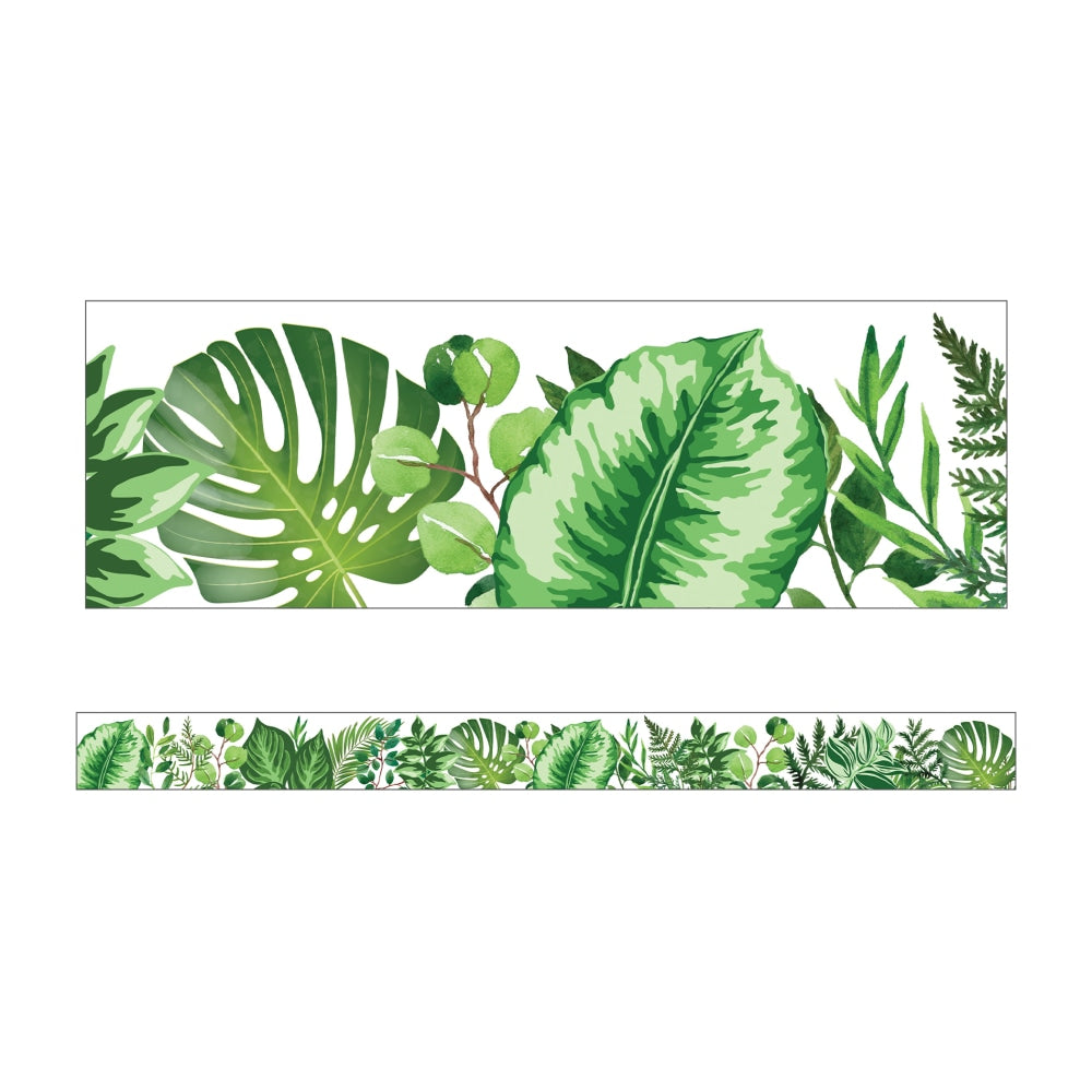 Carson Dellosa Education Straight Borders, Schoolgirl Style Simply Boho Greenery, 36ft Per Pack, Set Of 6 Packs