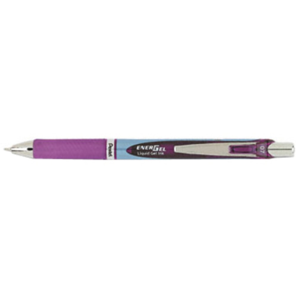 Pentel EnerGel RTX Liquid Gel Pen, Medium Point, 0.7 mm, Blue Barrel, Violet Ink