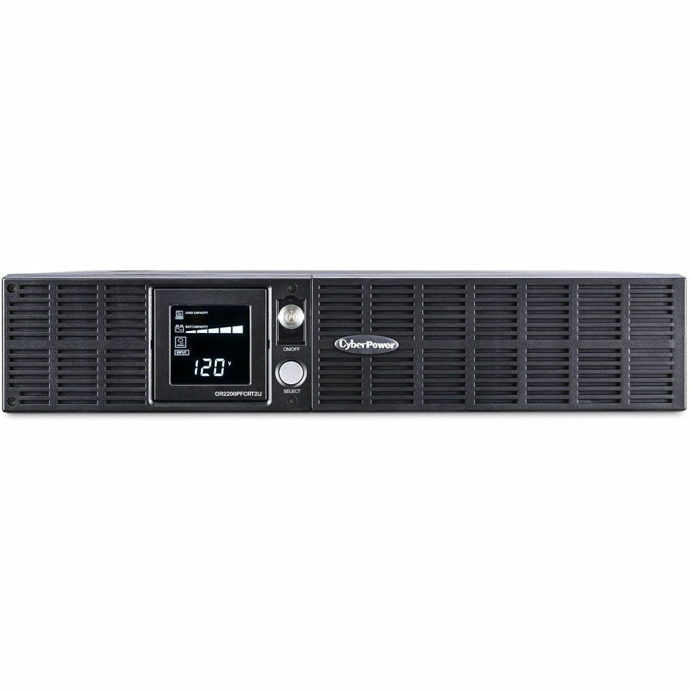 CyberPower OR2200PFCRT2U PFC Sinewave UPS Systems - 2000VA/1540W, 120 VAC, NEMA 5-20P, 2U, Rack / Tower, Sine Wave, 8 Outlets, LCD, PowerPanel Business, $300000 CEG, 3YR Warranty