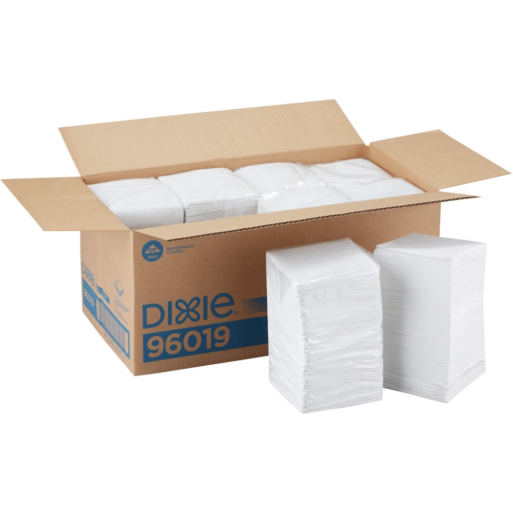 Georgia-Pacific BevNap 1-Ply Beverage Napkins, 9 1/2in x 9 1/2in, White, 500 Napkins Per Pack, Carton Of 4000