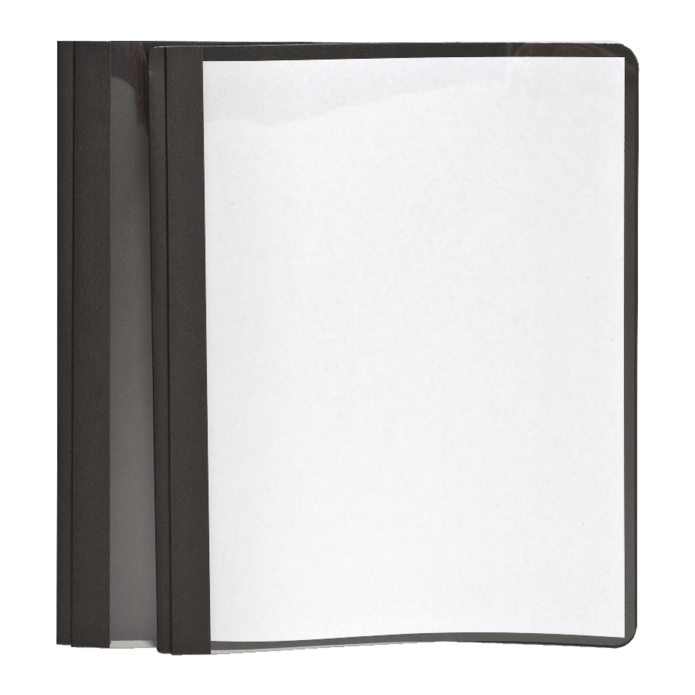 Oxford Clear-Front Report Covers, 8 1/2in x 11in, Black, Pack Of 25