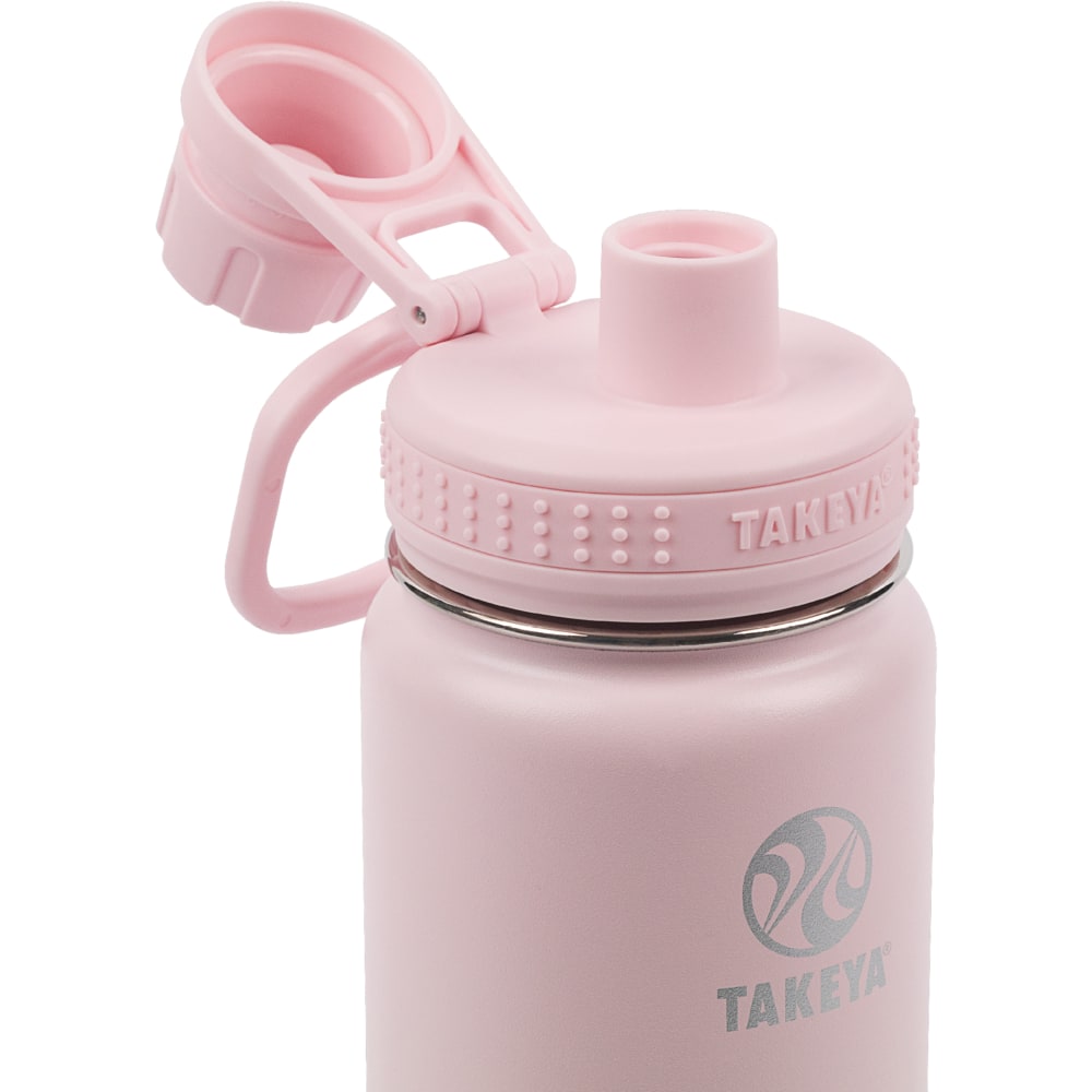 Takeya Actives Spout Reusable Water Bottle, 24 Oz, Blush