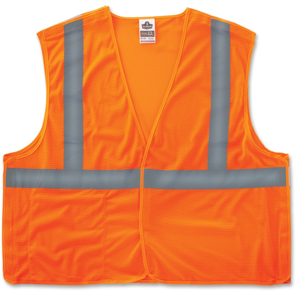 Ergodyne GloWear Safety Vest, 8215BA Econo Breakaway Mesh Type-R Class 2, Large/X-Large, Orange