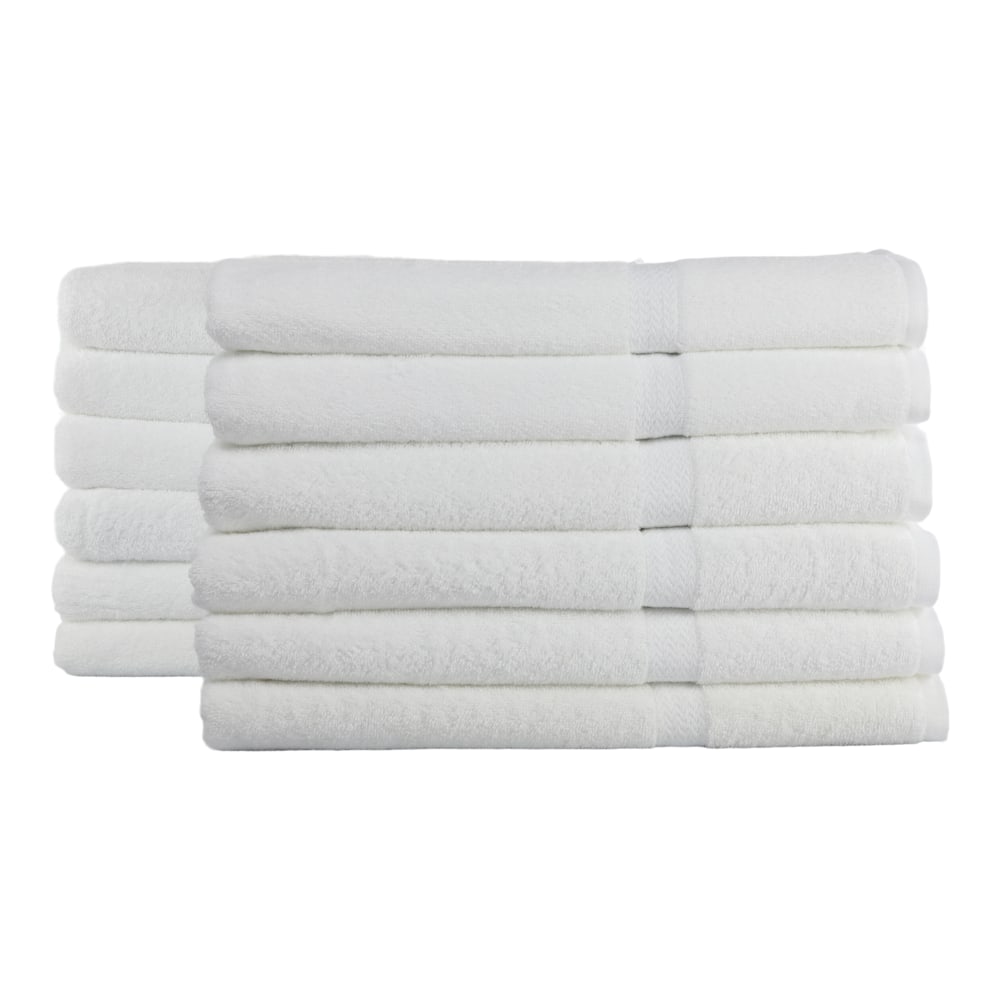 1888 Mills Crown Touch Bath Sheets, 35in x 68in, White, Pack Of 24 Sheets