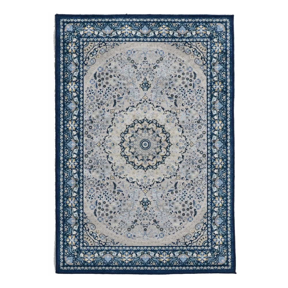 Linon Innova Area Rug, 3-1/2ft x 5ft, Marion Cream/Blue