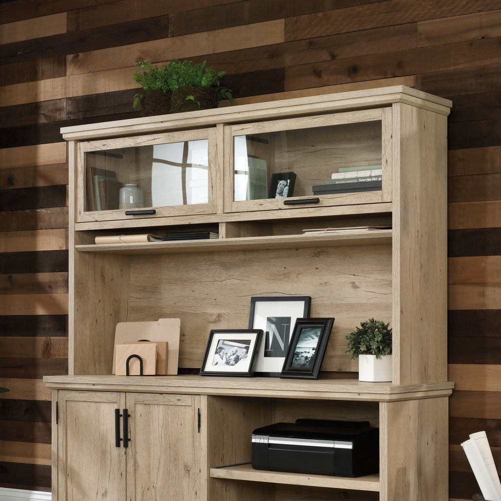 Sauder Aspen Post 65inW Hutch, Prime Oak