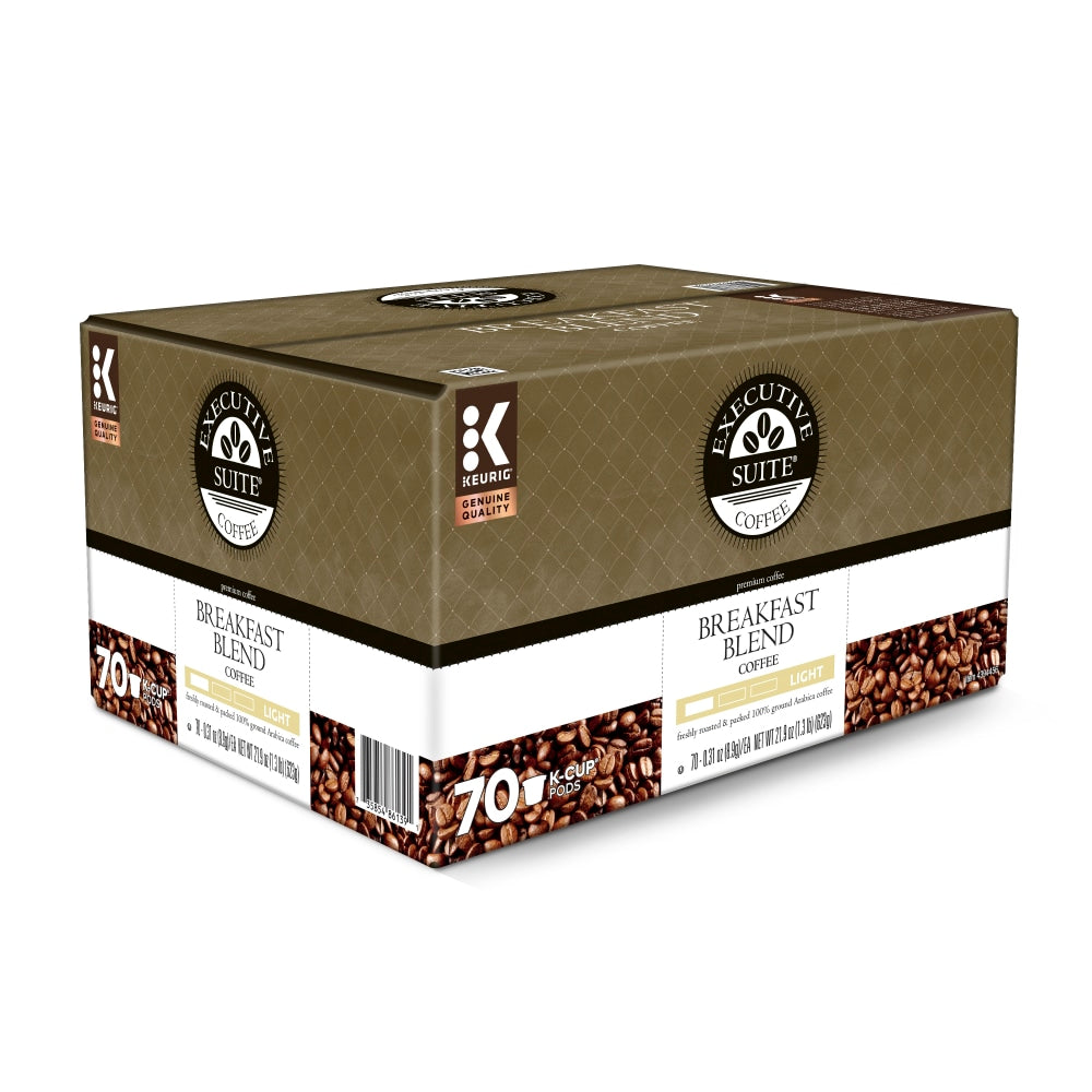 Executive Suite Coffee Single-Serve Coffee K-Cup Pods, Breakfast Blend, Carton Of 70