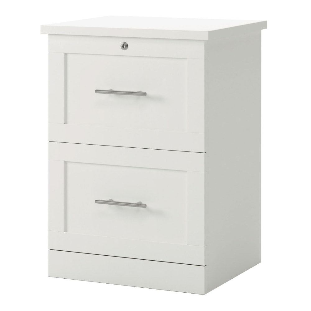 Realspace 17inD Vertical 2-Drawer File Cabinet, White