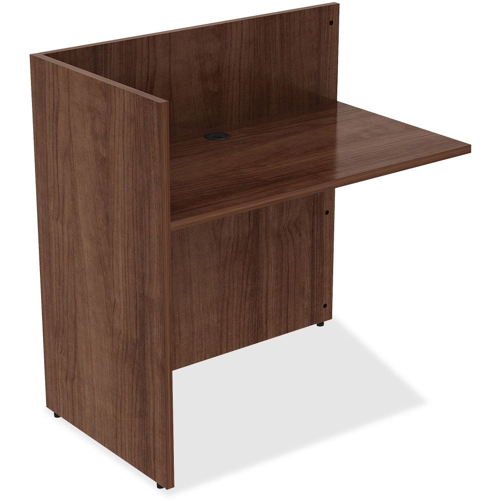 Lorell Essentials 42inW Reception Computer Desk Return, Walnut