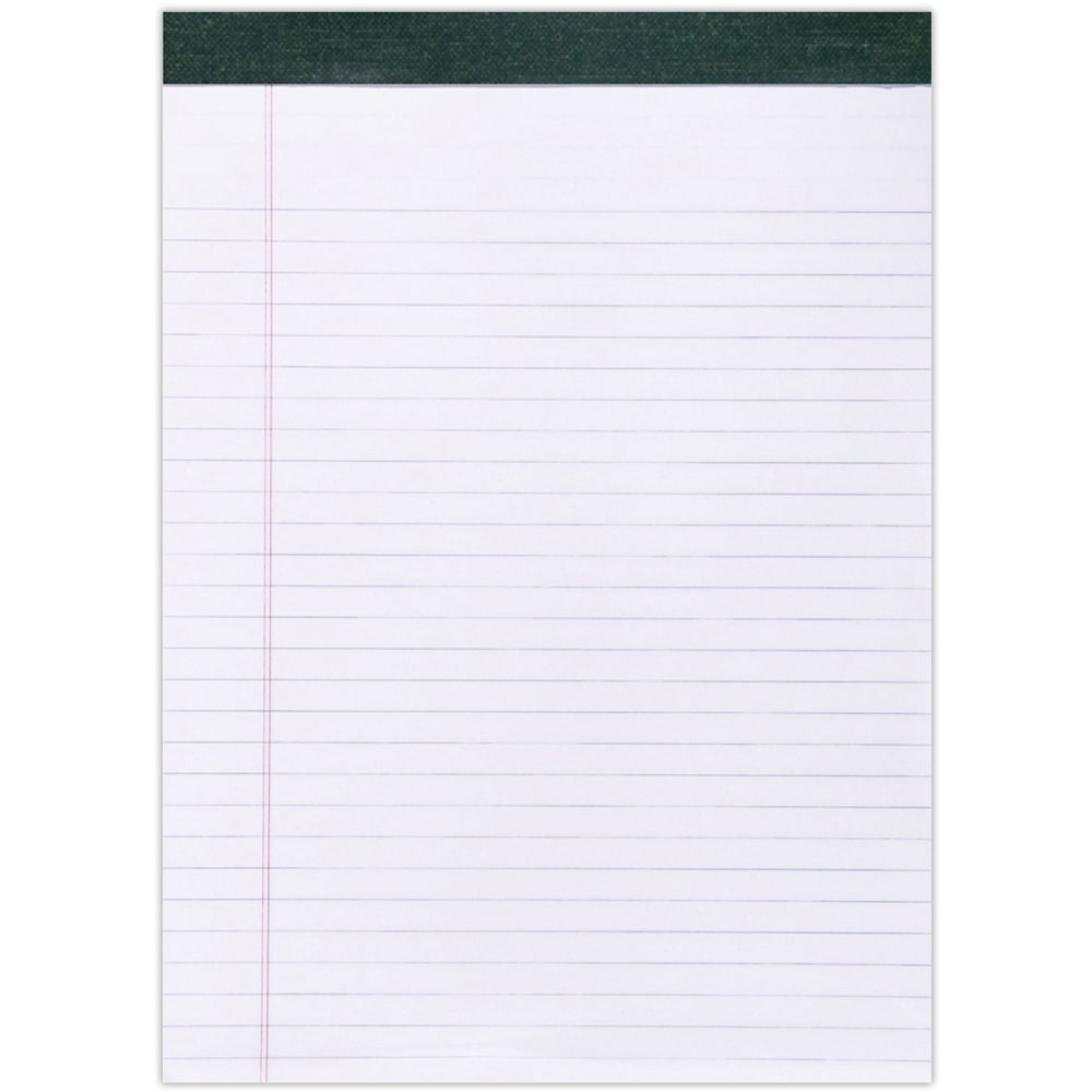 Roaring Spring Legal Pads, 40 Sheets, 8 1/2in x 11 3/4in, 30% Recycled, White, Pack Of 12