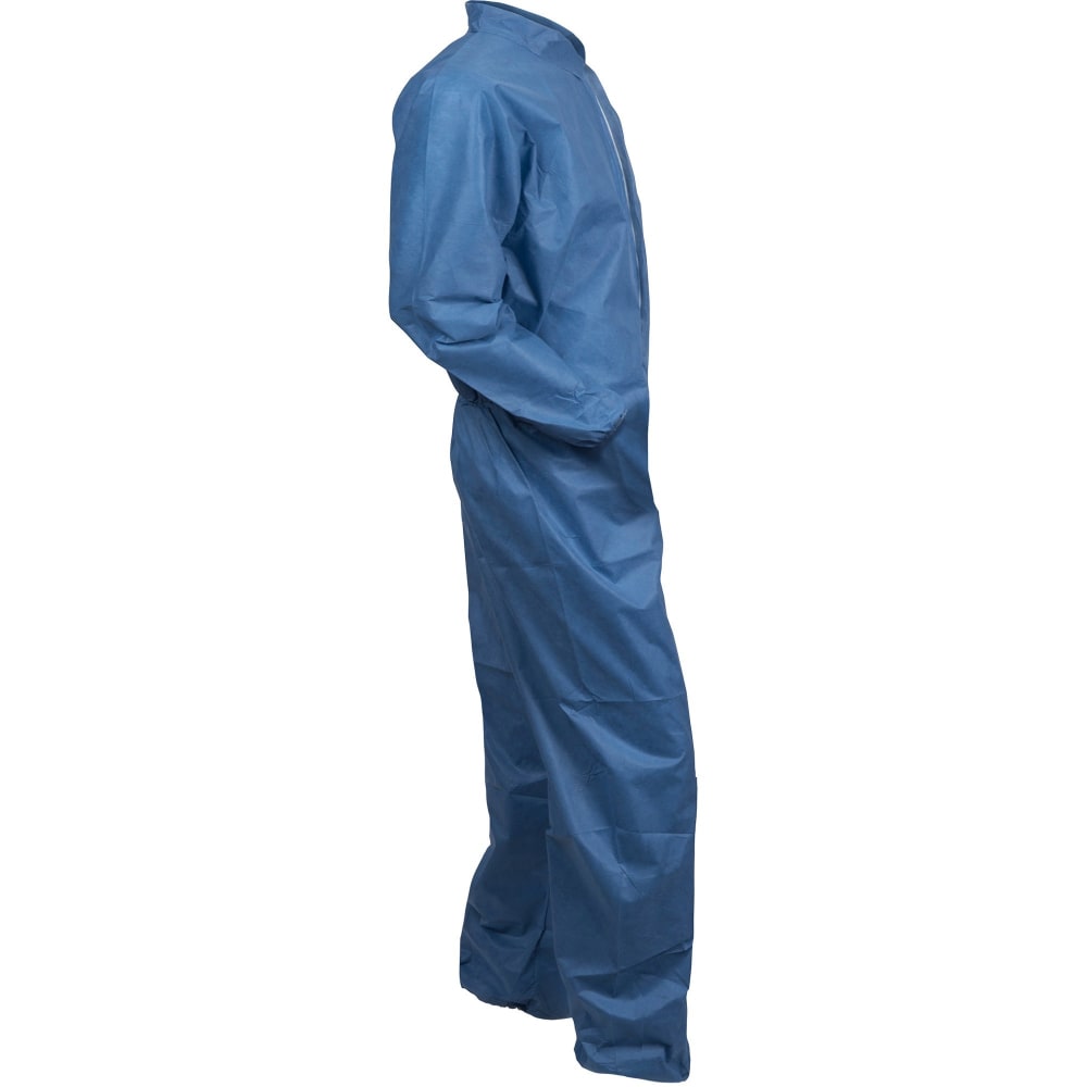 Kleenguard A20 Coveralls - Zipper Front, Elastic Back, Wrists & Ankles - Extra Large Size - Flying Particle, Contaminant, Dust Protection - Blue - Zipper Front, Elastic Wrist & Ankle, Breathable, Comfortable - 24 / Carton