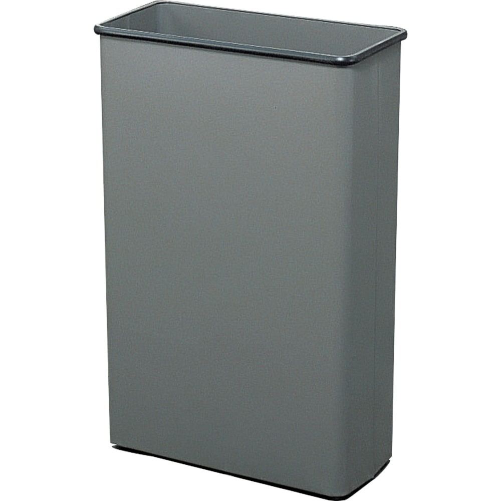 Safco Rectangular Wastebasket, 22 Gallons, Charcoal