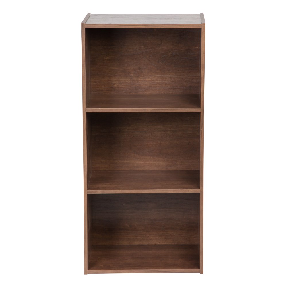 IRIS 35inH 3-Tier Basic Bookcase, Dark Brown