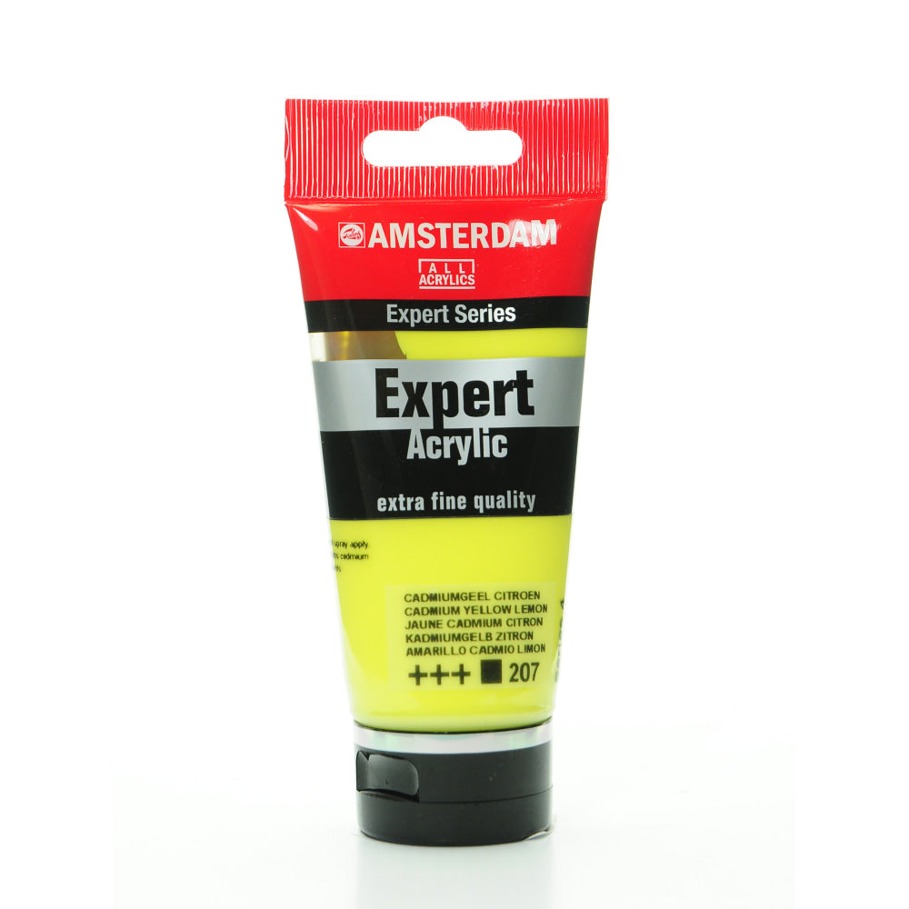 Amsterdam Expert Acrylic Paint Tubes, 75 mL, Cadmium Yellow Lemon, Pack Of 2