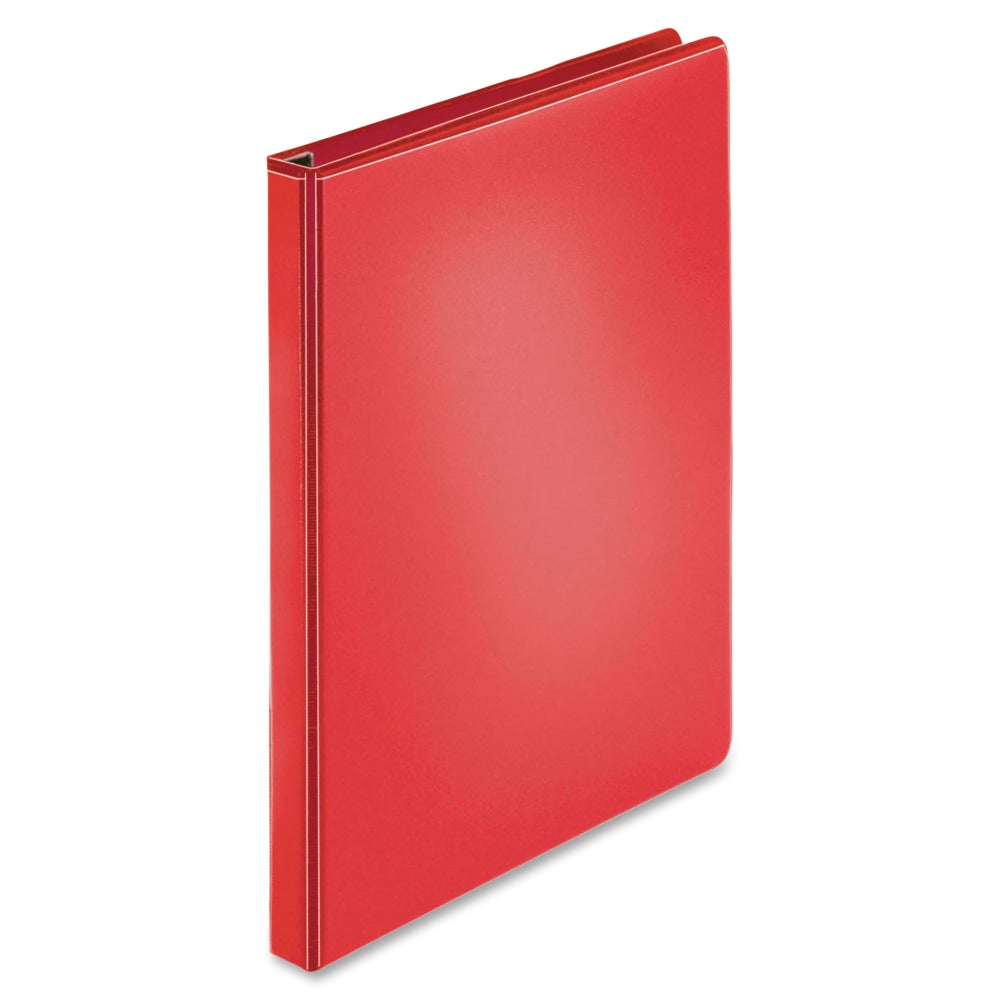 Business Source Red D-Ring Binder, 1in Ring, 8 1/2in x 11in, Red