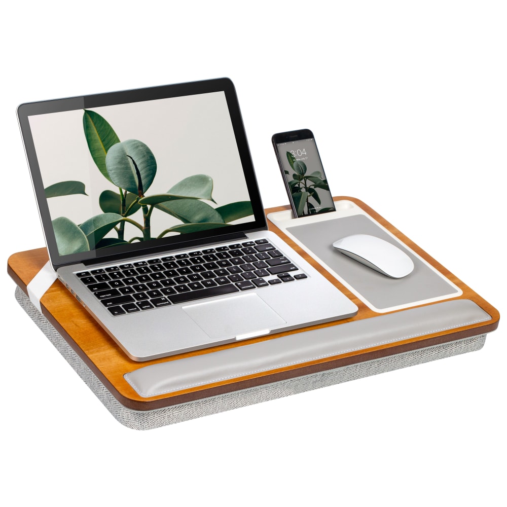 Rossie Home Premium Lap Desk, 3inH x 21.1inW x 14inD, Golden Saddle