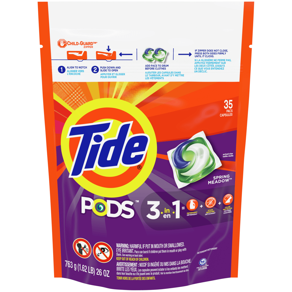 Tide 3 1 Pods Laundry Detergent, Pack of 35 Pods.