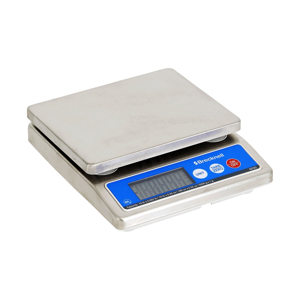 Brecknell 6030 IP67 Portion Control Digital Scale, 1inH x 5 15/16inW x 6 5/8inD, Gray