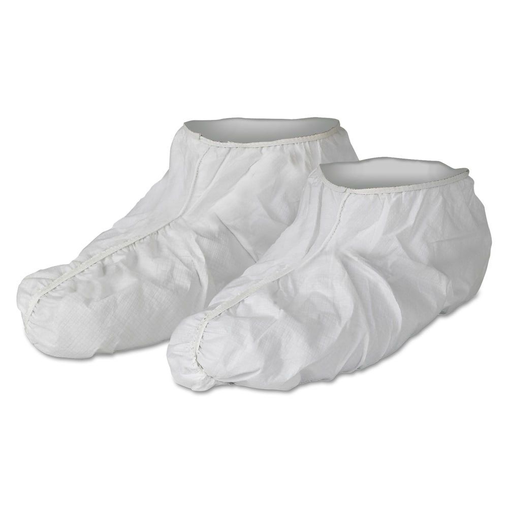 Kimberly-Clark KleenGuard A40 Liquid And Particle Protection Shoe Covers, One Size, White, Case Of 400 Covers