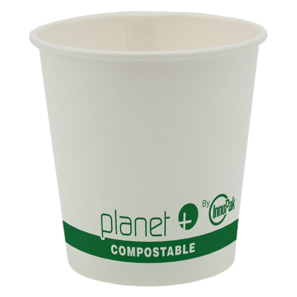 Planet+ Compostable Hot Cups, 4 Oz, White, Pack Of 1,000 Cups