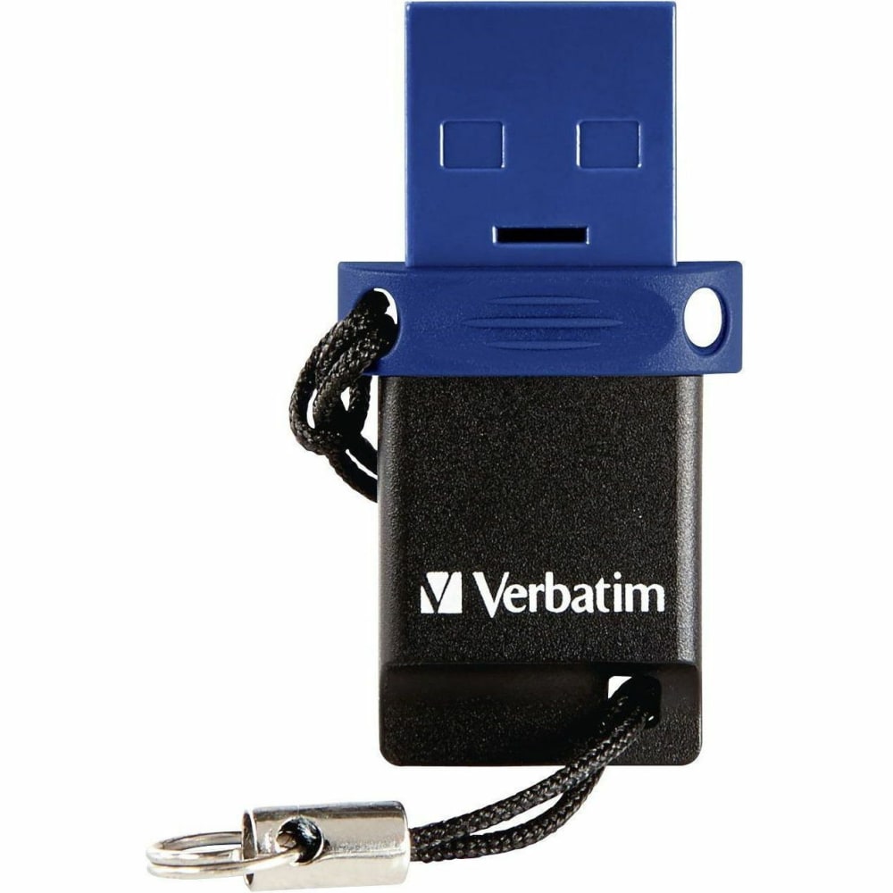 Verbatim 32GB Store "n Go Dual USB 3.0 Flash Drive for USB-C Devices - Blue - 32GB - Blue