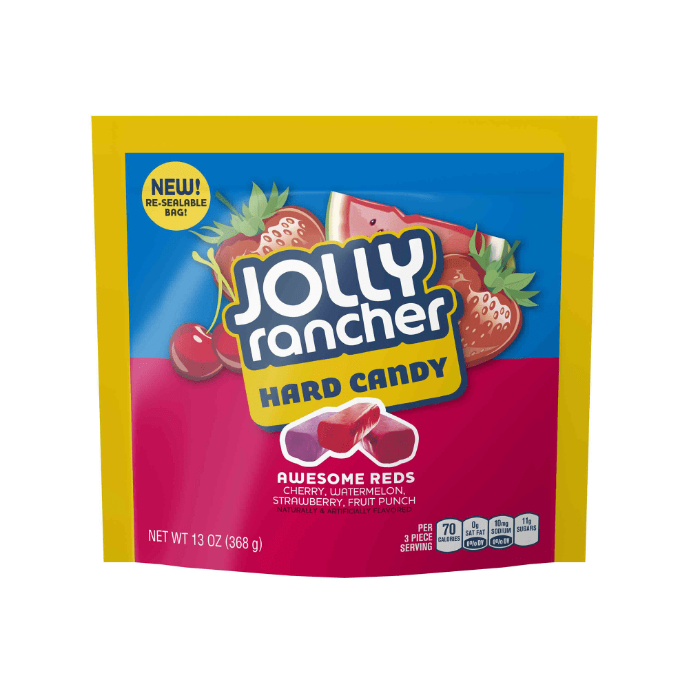 Jolly Rancher Awesome Reds Hard Candy Assortment, 13 Oz, Pack Of 4 Bags